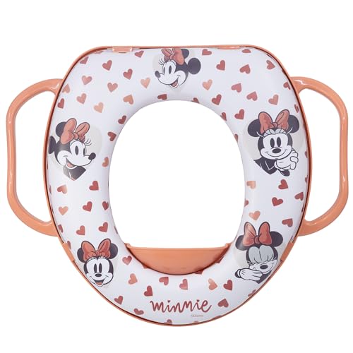 Tataway Disney Minnie Toilettenverkleinerer Für Kinder, Aus Kunststoff, Mit Zwei Haltegriffen, Gepolstertem Und Wiederverwendbarem Sitz