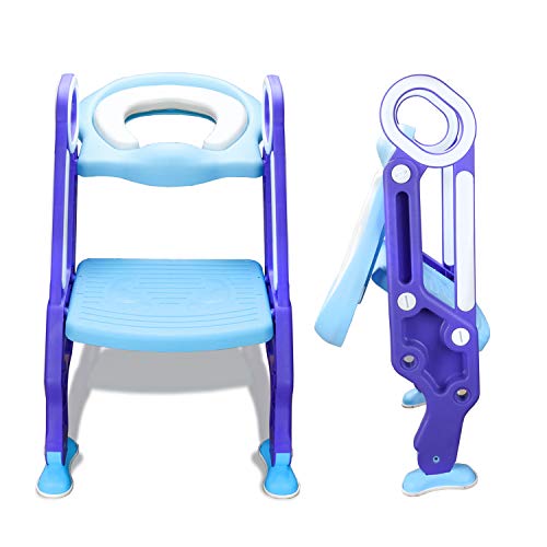 3 in 1 Toilettentrainer Kinder Töpfchen mit Treppe Baby Lerntöpfchen justierbar